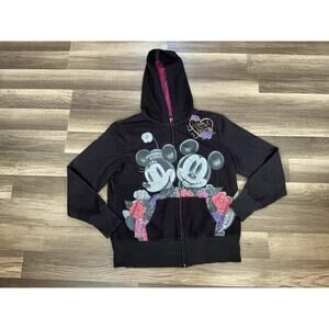 Walt Disney Women’s World Disneyland Resort Mickey Minnie Mouse Hoodie XL Gothic